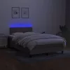 tópszínű szövet rugós és LED-es ágy matraccal 120 x 200 cm