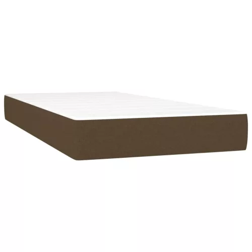  barna szövet rugós és LED-es ágy matraccal 90x190 cm