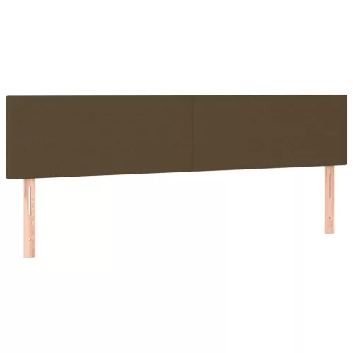  barna szövet rugós és LED-es ágy matraccal 160x200 cm