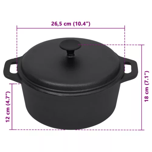  öntöttvas edény Ø26,5 cm