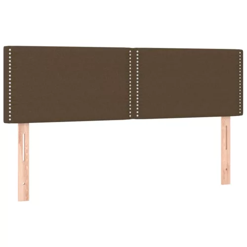  barna szövet rugós és LED-es ágy matraccal 140x200 cm