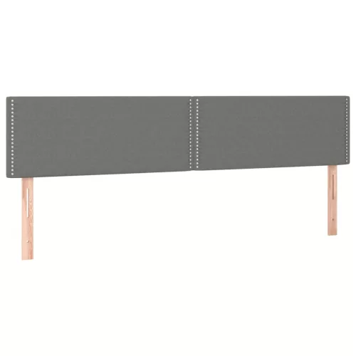  sötétszürke szövet rugós és LED-es ágy matraccal 200x200 cm