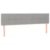  világosszürke szövet rugós és LED-es ágy matraccal 160x200 cm