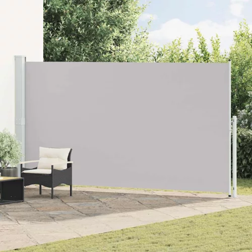  szürke behúzható oldalsó terasznapellenző 200 x 500 cm