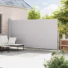  szürke behúzható oldalsó terasznapellenző 200 x 500 cm