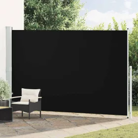  fekete behúzható oldalsó terasznapellenző 220 x 500 cm