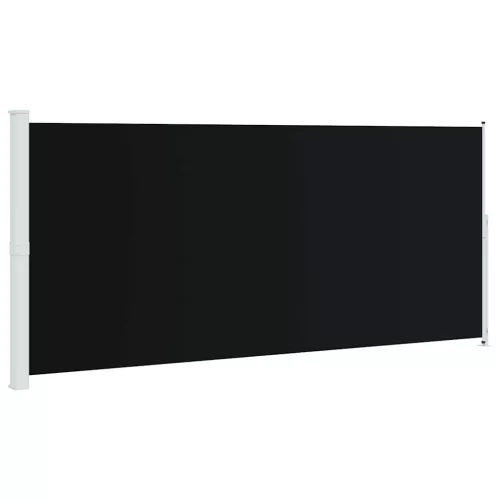  fekete behúzható oldalsó terasznapellenző 220 x 500 cm