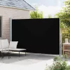  fekete behúzható oldalsó terasznapellenző 220 x 500 cm