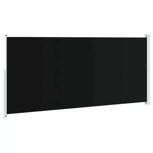  fekete behúzható oldalsó terasznapellenző 220 x 500 cm