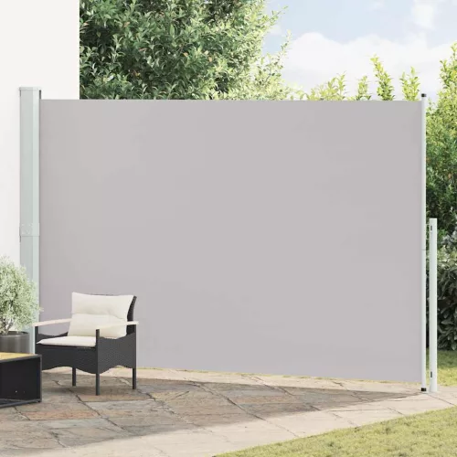  szürke behúzható oldalsó terasznapellenző 220 x 500 cm
