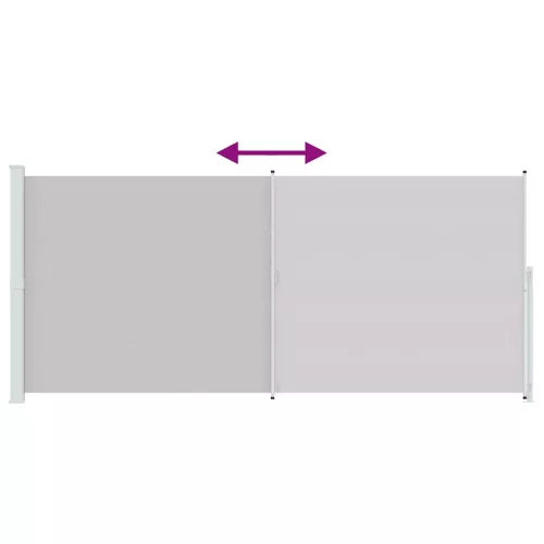  szürke behúzható oldalsó terasznapellenző 220 x 500 cm