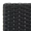  2 db fekete polyrattan kerti bárszék párnával