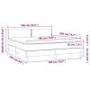  sötétkék bársony rugós és LED-es ágy matraccal 180x200 cm