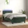  sötétzöld bársony rugós és LED-es ágy matraccal 90x190 cm