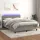  világosszürke bársony rugós és LED-es ágy matraccal 140x190 cm