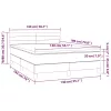  világosszürke bársony rugós és LED-es ágy matraccal 140x190 cm