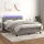  világosszürke bársony rugós és LED-es ágy matraccal 140x200 cm