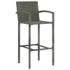  2 db szürke polyrattan bárszék