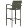  2 db szürke polyrattan bárszék
