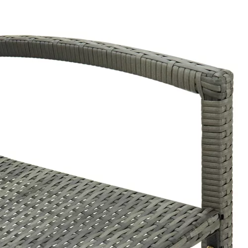  2 db szürke polyrattan bárszék