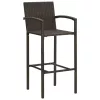  4 db barna polyrattan bárszék