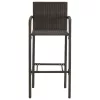  4 db barna polyrattan bárszék