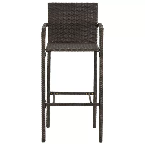  4 db barna polyrattan bárszék