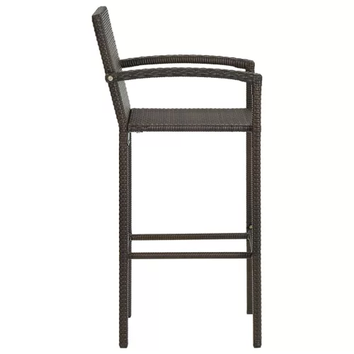  4 db barna polyrattan bárszék