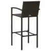  4 db barna polyrattan bárszék