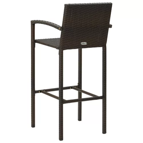  4 db barna polyrattan bárszék