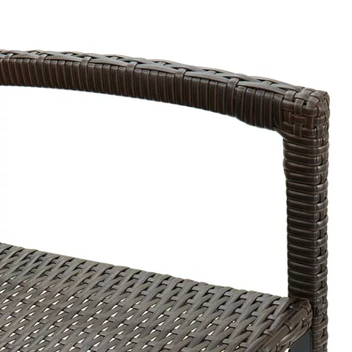  4 db barna polyrattan bárszék