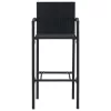  4 db fekete polyrattan bárszék