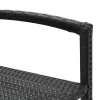  4 db fekete polyrattan bárszék