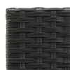  4 db fekete polyrattan bárszék
