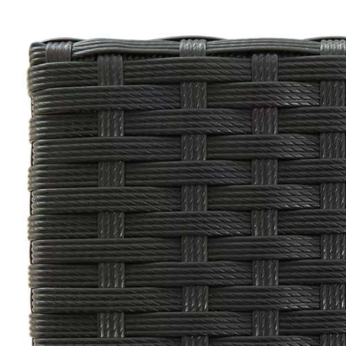  4 db fekete polyrattan bárszék