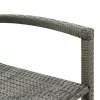  4 db szürke polyrattan bárszék