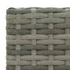  4 db szürke polyrattan bárszék