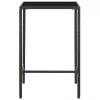  barna polyrattan és üveg kerti bárasztal 70 x 70 x 110 cm
