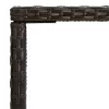 barna polyrattan és üveg kerti bárasztal 70 x 70 x 110 cm