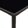  barna polyrattan és üveg kerti bárasztal 70 x 70 x 110 cm