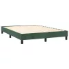  sötétzöld bársony rugós és LED-es ágy matraccal 140x190 cm