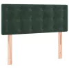  sötétzöld bársony rugós és LED-es ágy matraccal 80 x 200 cm