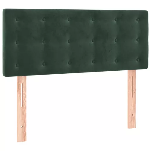  sötétzöld bársony rugós és LED-es ágy matraccal 80 x 200 cm