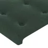  sötétzöld bársony rugós és LED-es ágy matraccal 80 x 200 cm