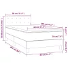  sötétzöld bársony rugós és LED-es ágy matraccal 80 x 200 cm