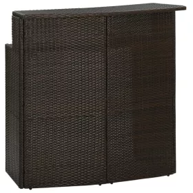  barna polyrattan kerti bárasztal 120 x 55 x 110 cm