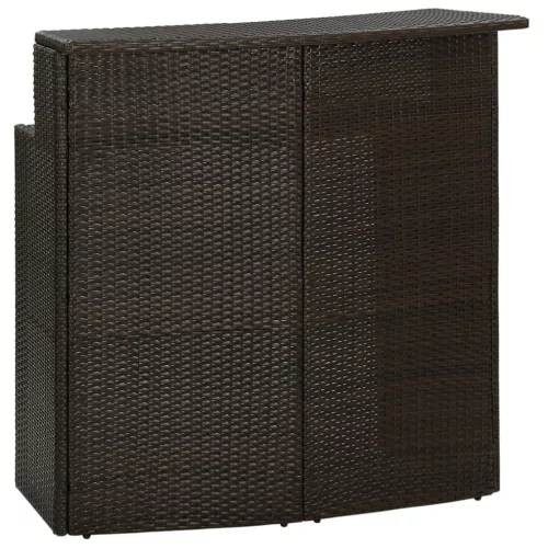  barna polyrattan kerti bárasztal 120 x 55 x 110 cm