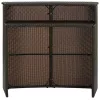  barna polyrattan kerti bárasztal 120 x 55 x 110 cm