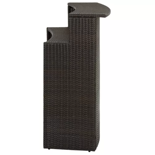  barna polyrattan kerti bárasztal 120 x 55 x 110 cm