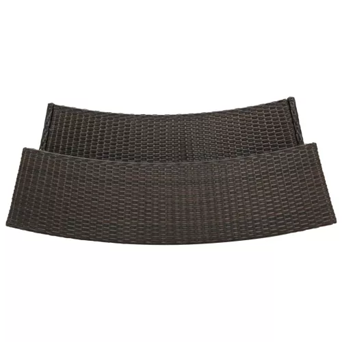  barna polyrattan kerti bárasztal 120 x 55 x 110 cm